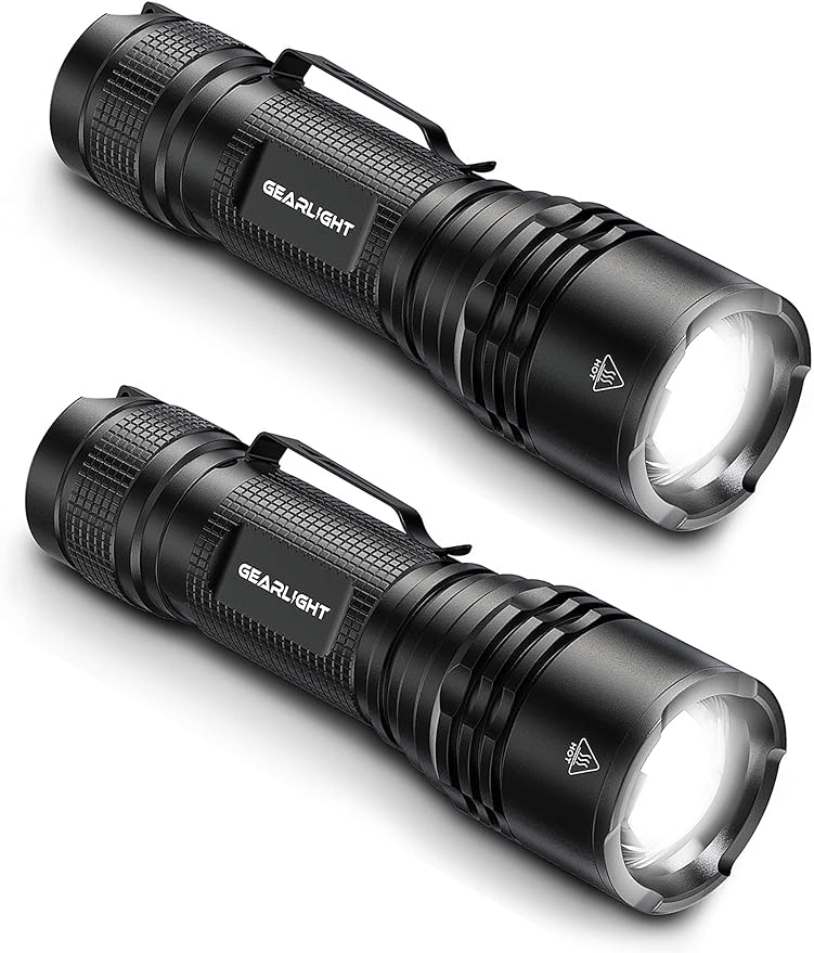 GearLight TAC LED Flashlight 2 Pack