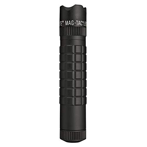 Maglite Mag-Tac LED 2-Cell CR123 Flashlight - Crowned-Bezel, Matte Black