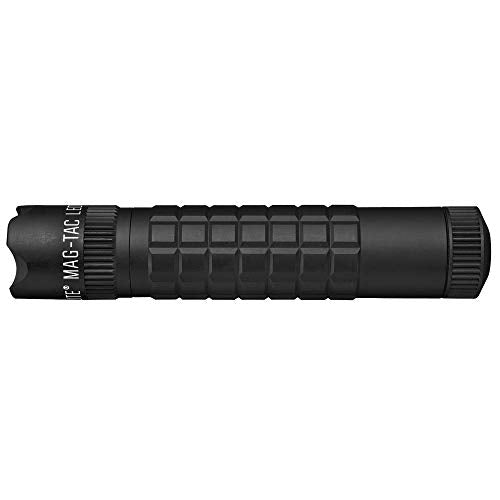 Maglite Mag-Tac LED 2-Cell CR123 Flashlight - Crowned-Bezel, Matte Black