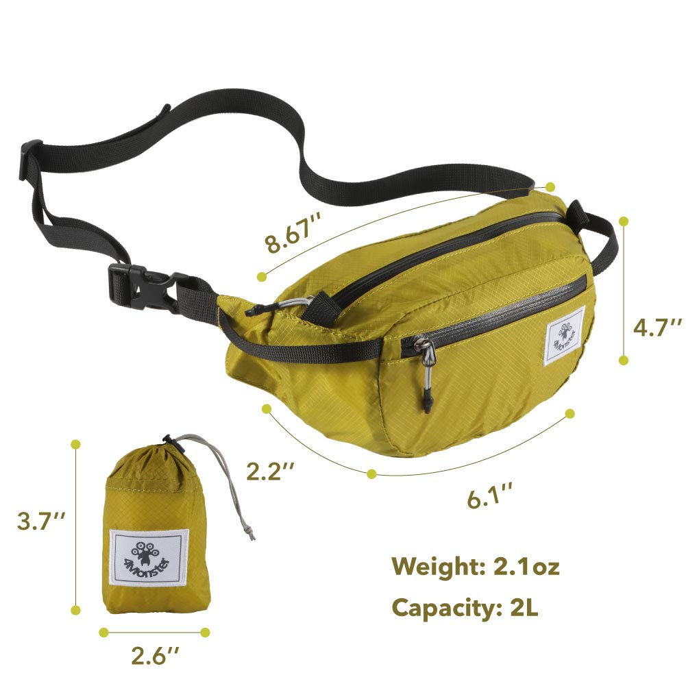 4Monster Portable Water Resistant Hiking Waist Fanny Pack Bag