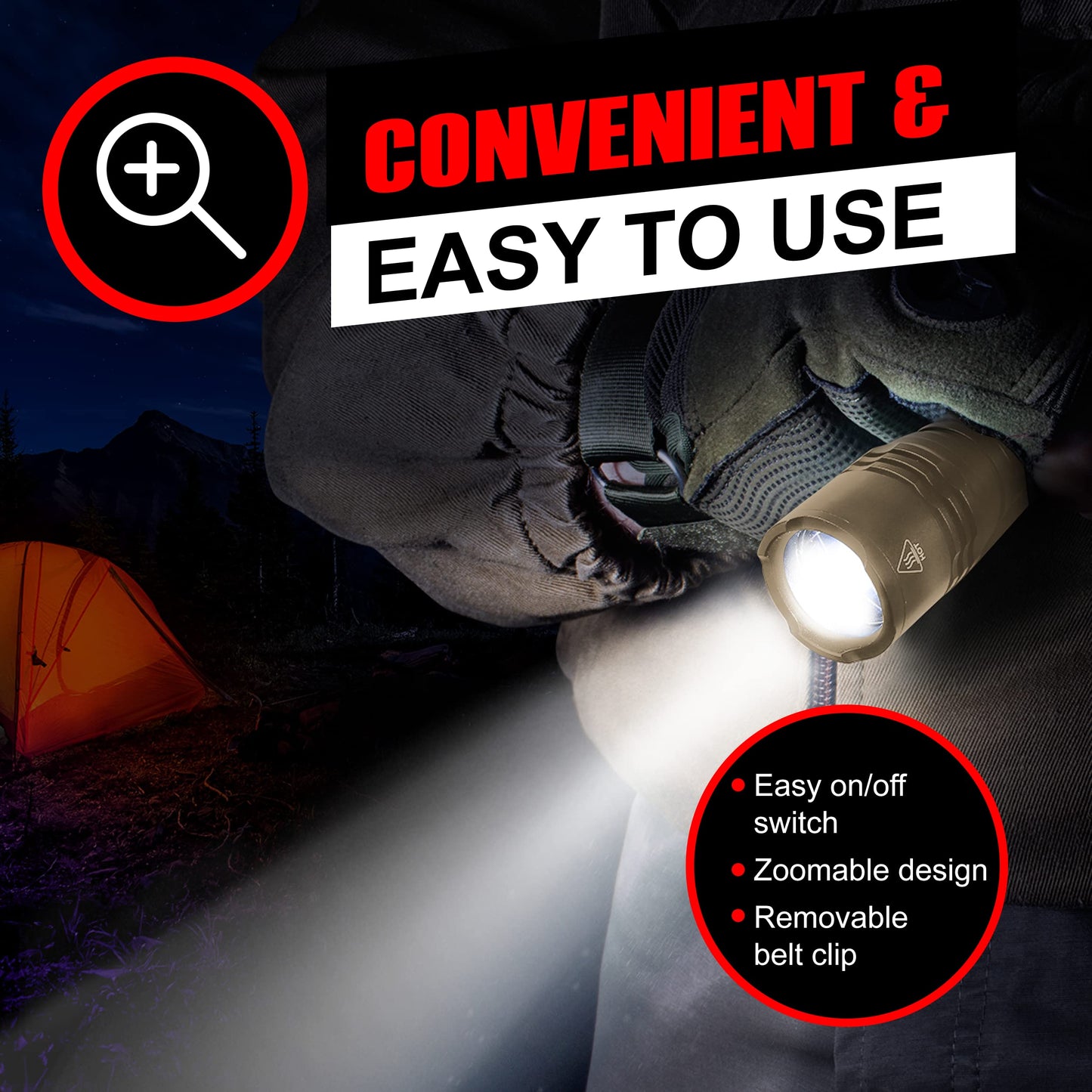 GearLight TAC LED Flashlight 2 Pack