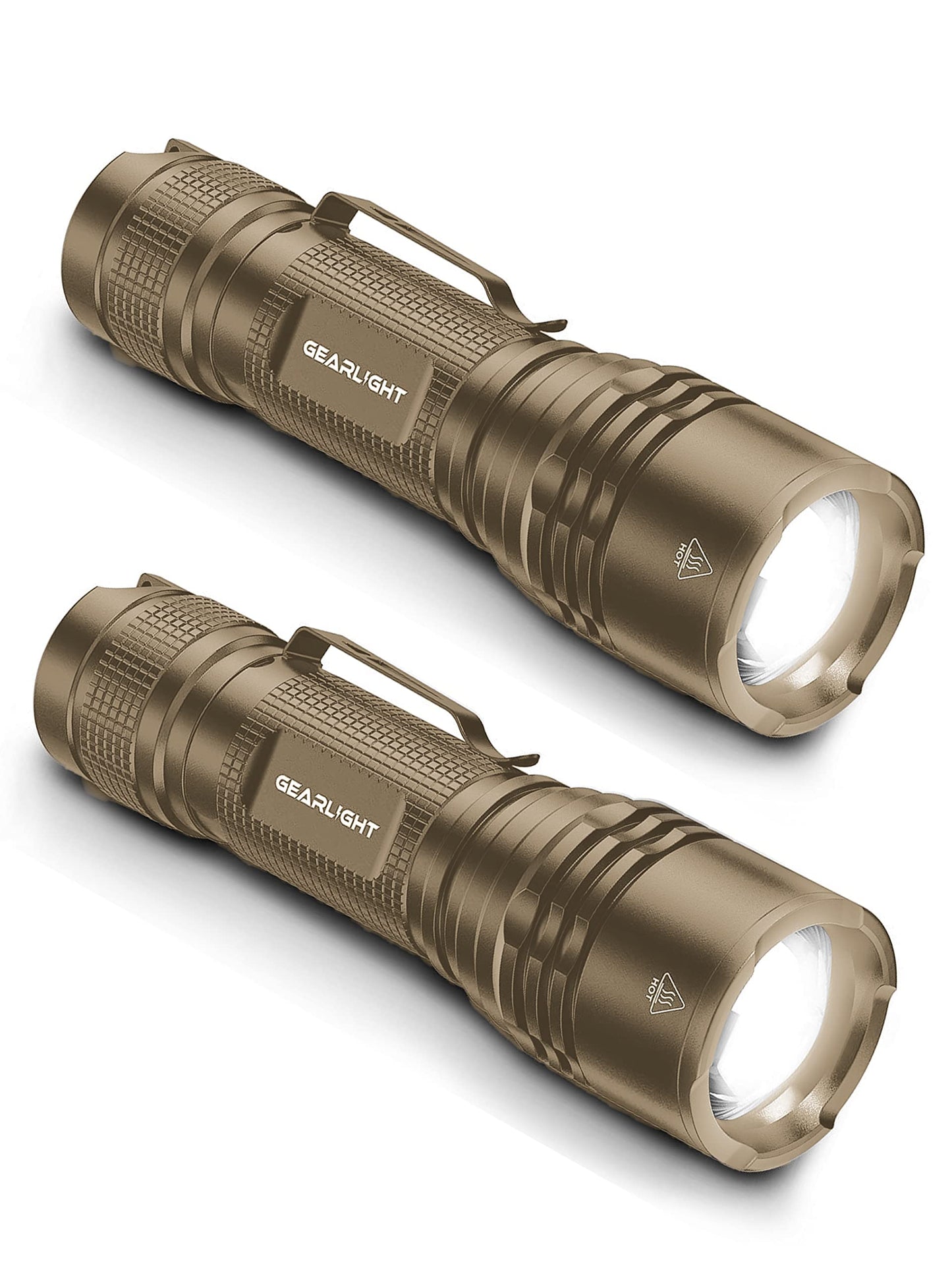GearLight TAC LED Flashlight 2 Pack